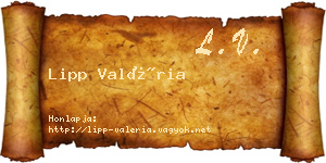 Lipp Valéria névjegykártya