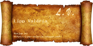 Lipp Valéria névjegykártya